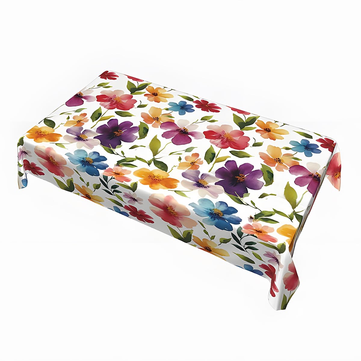 Mantel Antimanchas 240x140 Hojas De Flor Púrpura Mantel Tela Poliéster Impermeable Lavable Manteles de Mesa Rectangular para Interior y Exterior Casa Comedor Cocina Fiesta