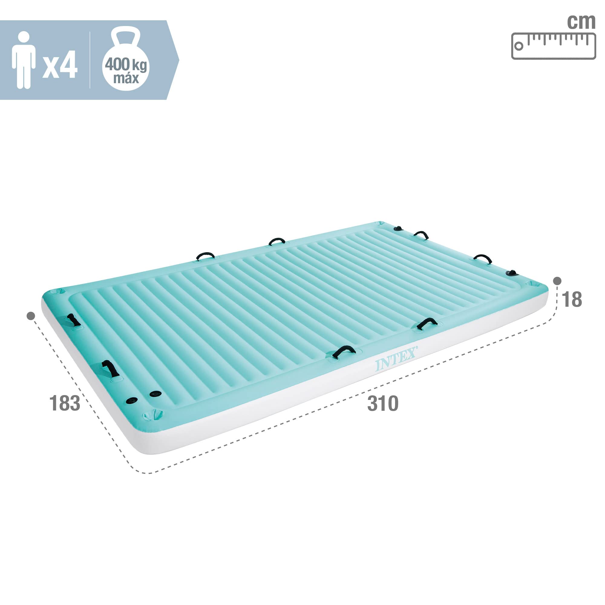 Intex Water Lounge, aufgeblasene Größe: 310 cm x 183 cm x 18 cm (56289EU)