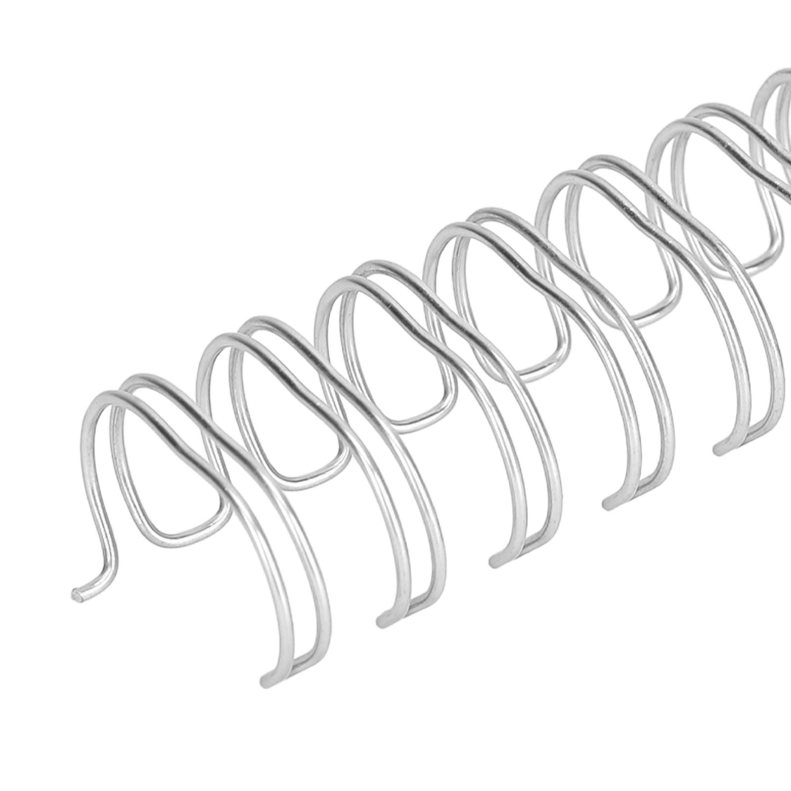 Ejoyous Reliure à Fil Double Boucle en Fer et Nylon Fil de Reliure Double 1 2 Pouces 34 Boucles 3 1 Pas Peut Contenir 100 Feuilles pour Rapports, Présentations, Manuels, Bureau, école (SILVER)