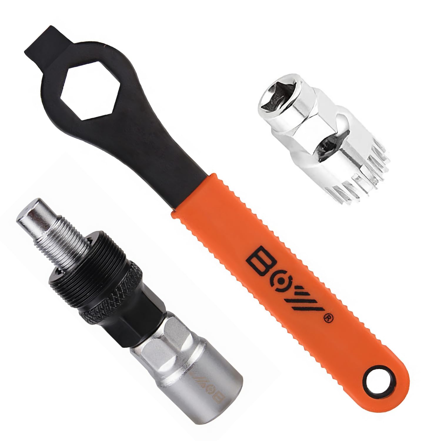 Bicycle Crank Extractor And Bike Bottom Bracket Removal Tool Set with 16mm Spanner, Professional Bicycle Repair Tool For Mountain Road Bike Repair