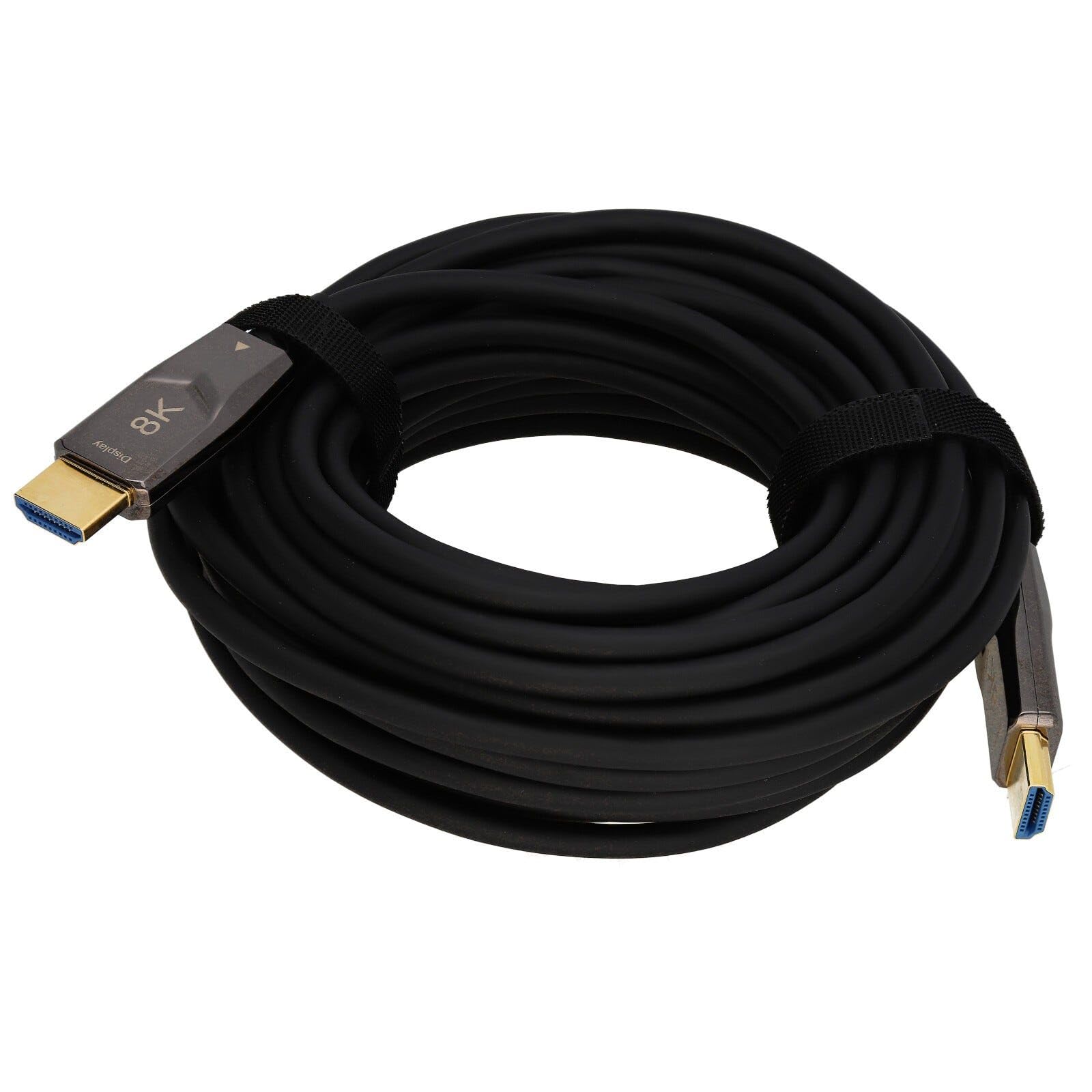 kenable Cable HDMI 2.1 Óptico Activo 8K 60Hz 4K 120Hz 48Gbps HDR eARC AOC Fibra Ultra Fino Negro 10 m [10 metros/10m]