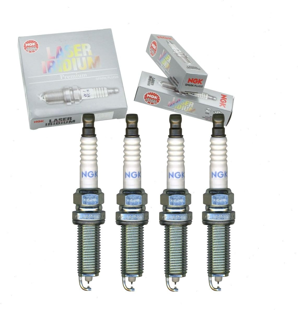 4 pc NGK Laser Iridium Spark Plugs compatible with Nissan Rogue 2.5L L4 2008-2013