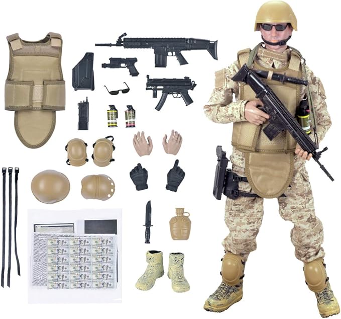 Indie-klonen av The Last of Us Factions 2 9 61ho2RAZ0uL. AC SX679 12 American Military Soldiers Special Forces Army Man Action Figures Play Set-Digital Desert Camouflage