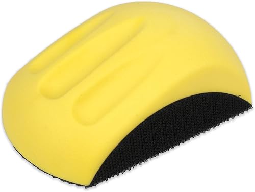 Bloque de lijado de mano de espuma de gancho y bucle de 5" - en forma de ratón