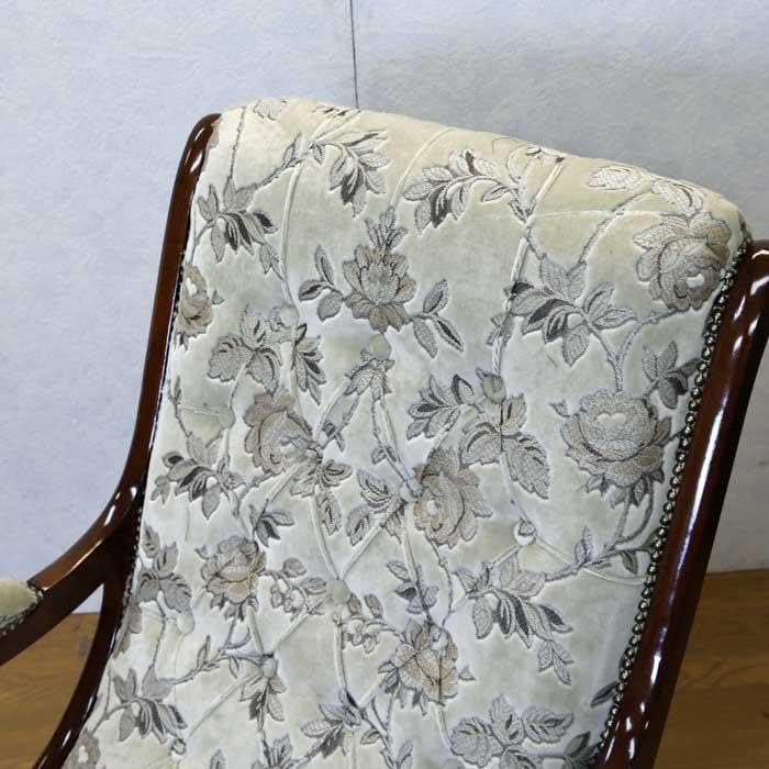 イタリア ロッキングチェア 木製 完成品 金華山ベージュ イタリア輸入