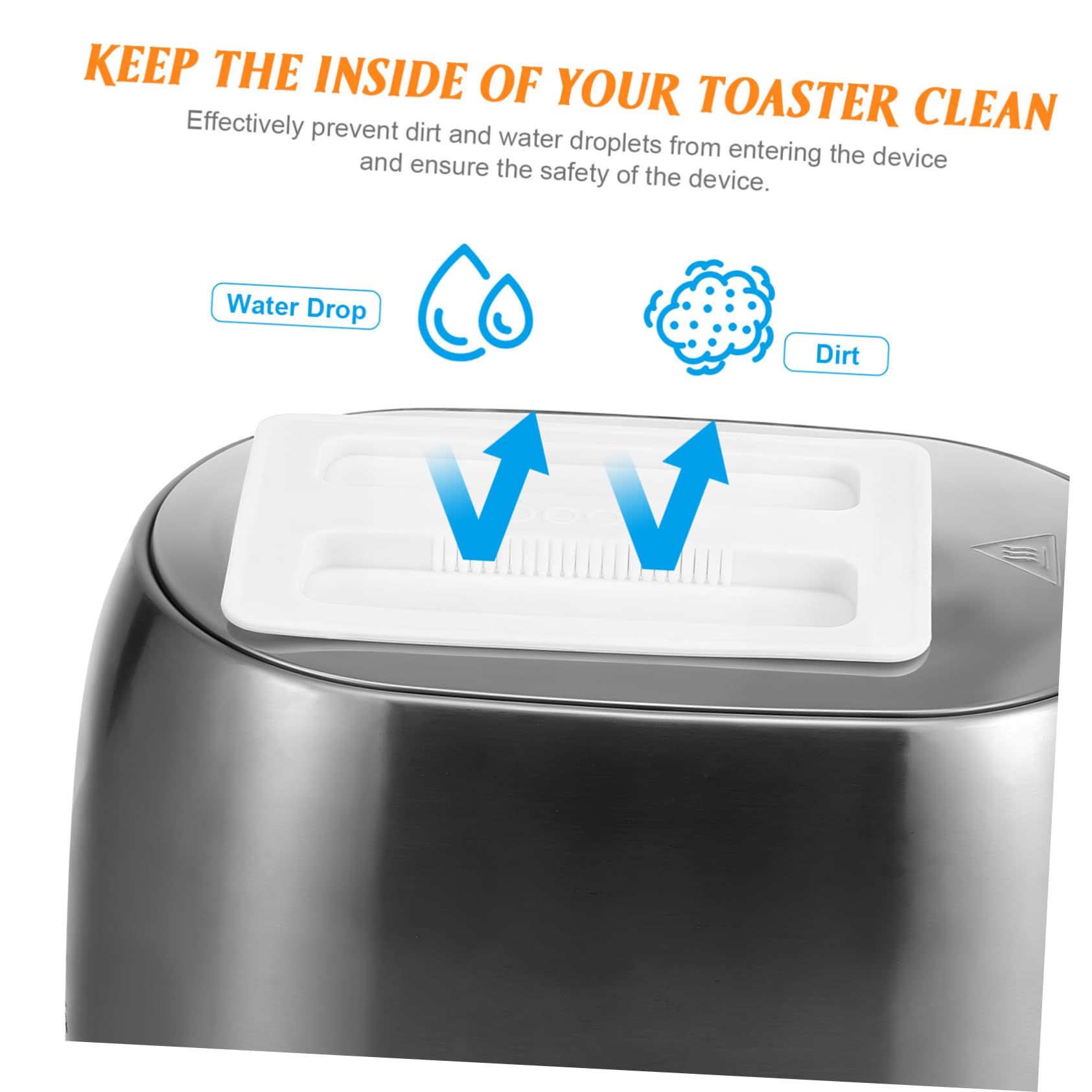 OKUMEYR Protective Toaster Covers 2 Pack Silicone Material Toaster Oven Lid Breakfast Gadget Accessory