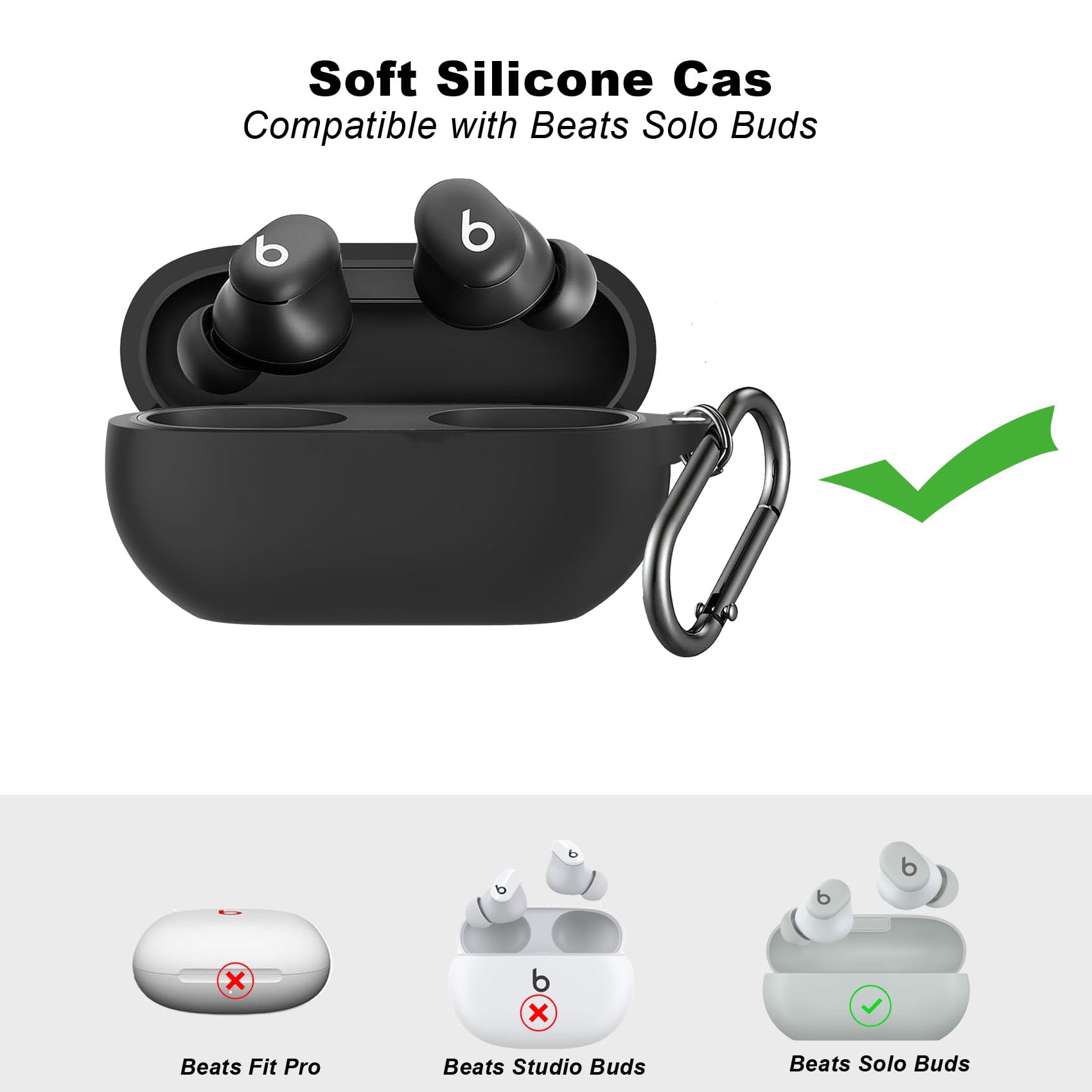 Amazon.com: AGAOSH for Beats Solo Buds Case Cover with Keychain