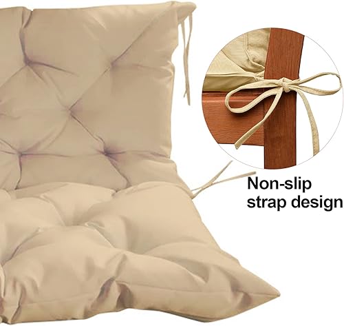 Miniatura 5 de vadmepiop Cojines de repuesto para columpio con respaldo, cojín de banco impermeable para muebles de exterior, cojines de repuesto para columpio de