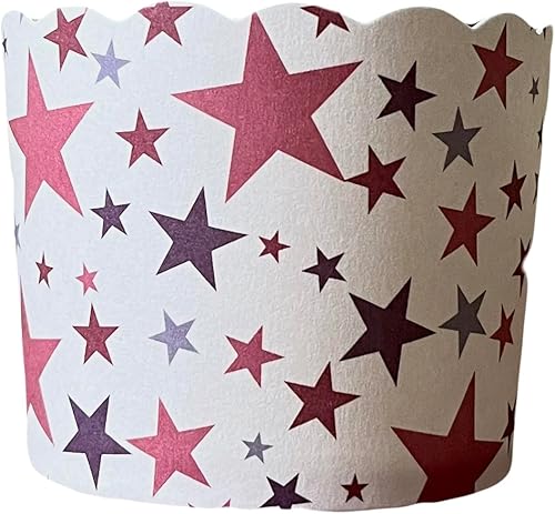 Miniatura 9 de BAKE-IN-CUP Paquete de 50 vasos de papel para hornear, forros desechables a prueba de grasa para magdalenas (grandes, lunares turquesas)