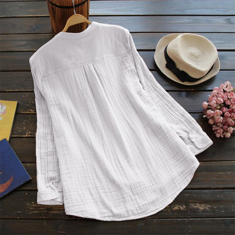 Image of ROYALICA Women's Short Sleeve Drop Shoulder Collared Blouse Button Down Graphic Print Blouse Shirts Top