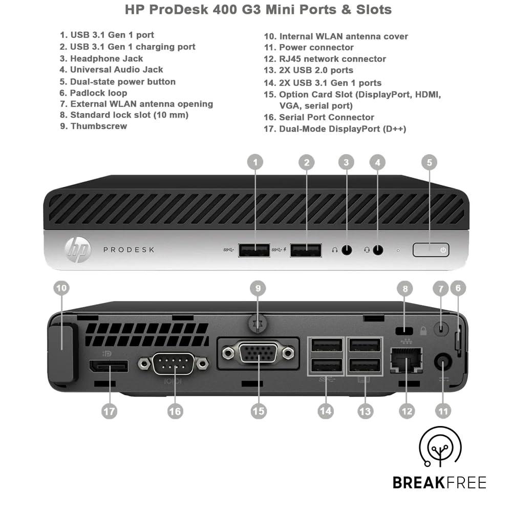 Amazon.com: HP ProDesk 400 G3 Mini computadora de escritorio