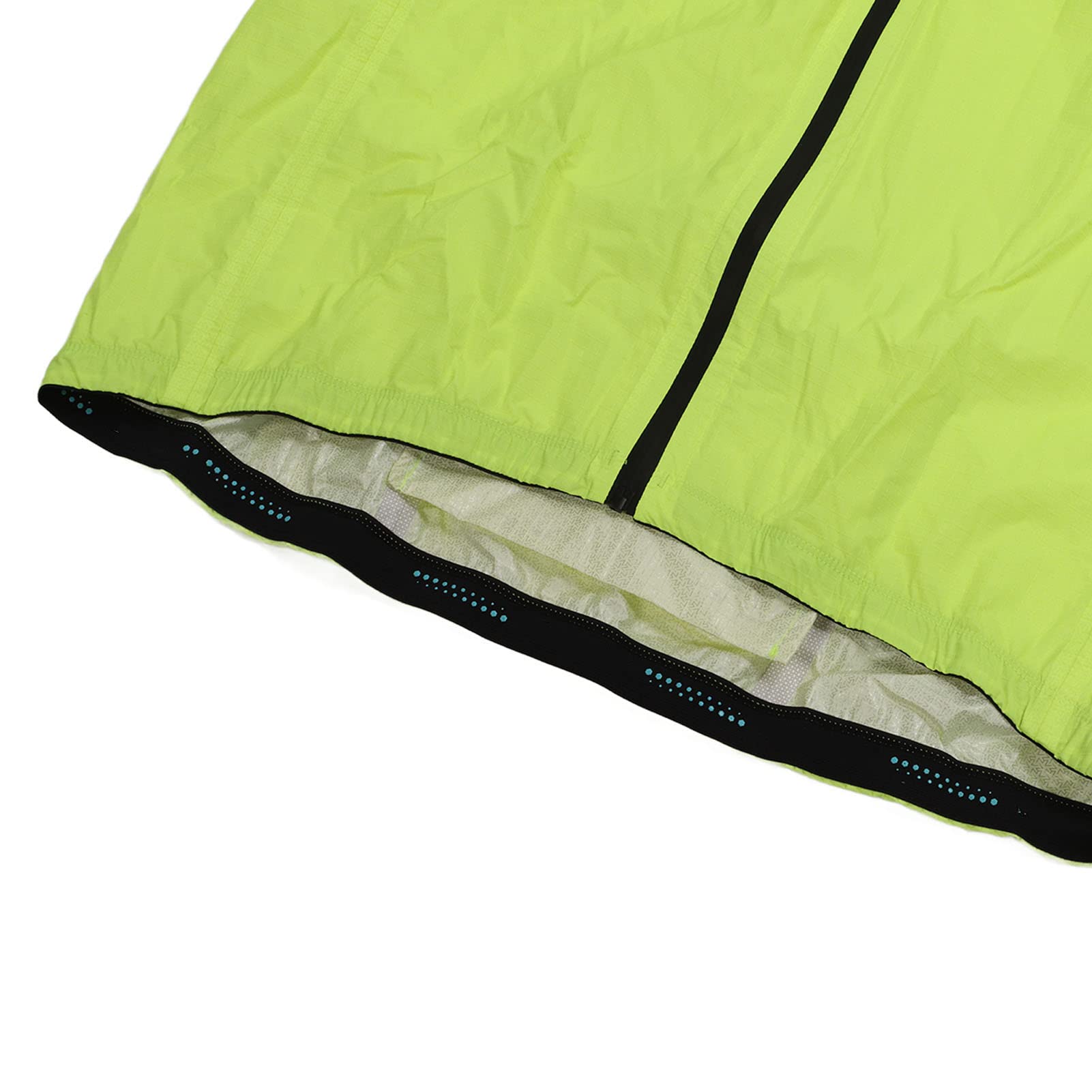 Alomejor Chubasquero, Ligero, Resistente Al Agua, Transpirable, Impermeable para Bicicleta, para Hombres y Mujeres, Amarillo Fluorescente con Tira Reflectante (XL)