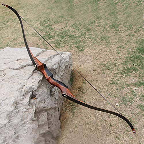 SHANQIU Tiro con L'Arco Arco Arco Ricurvo Colore Misto Riser Caccia Tiro Laminato Take Down Bamboo Target Arco Ricurvo 55 Libbre