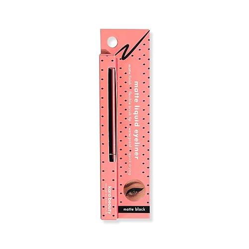 Miniatura 2 de Kara Beauty Delineador líquido negro mate  Delineador líquido impermeable, maquillaje de larga duración y a prueba de manchas en negro mate con