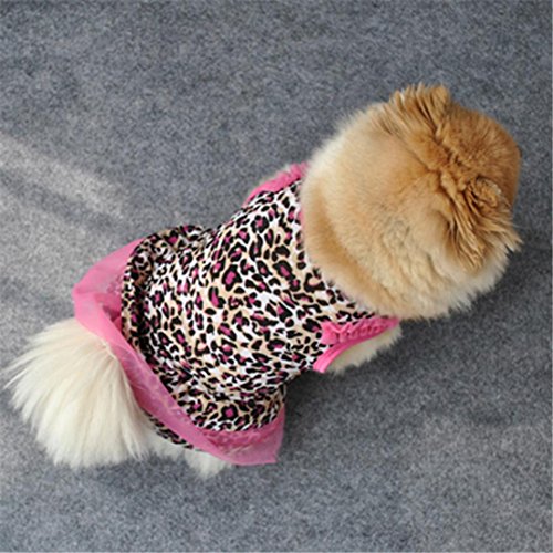 Howstar Pet Shirt, Cute Leopard Summer Pet Puppy Dress Small Dog Cat Pet Clothes (M) #TOP4