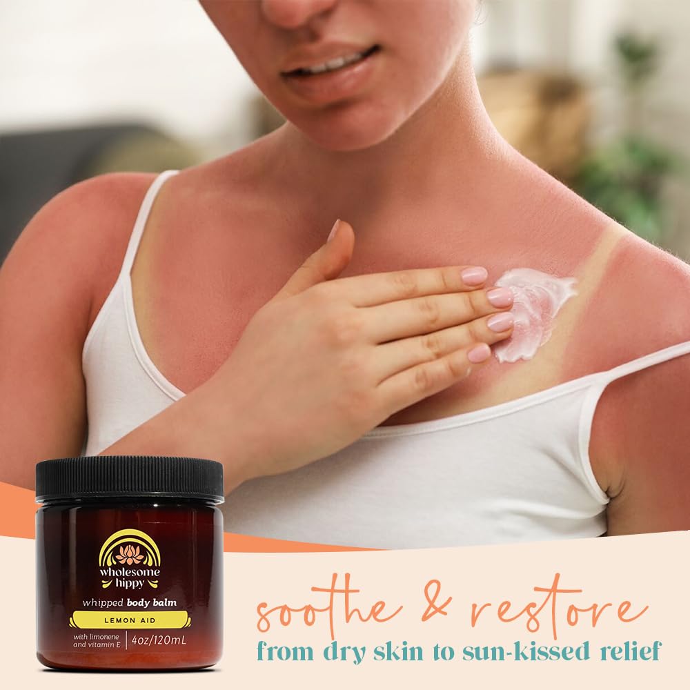 WHOLESOME HIPPY Lemon-Aid Whipped Wonder Balm – Natural Lemon Lime Moisturizer for Face & Body – Hydrating Vegan Skin Balm with Vitamin E for Soft, Smooth, Radiant Skin 2oz - Image 4