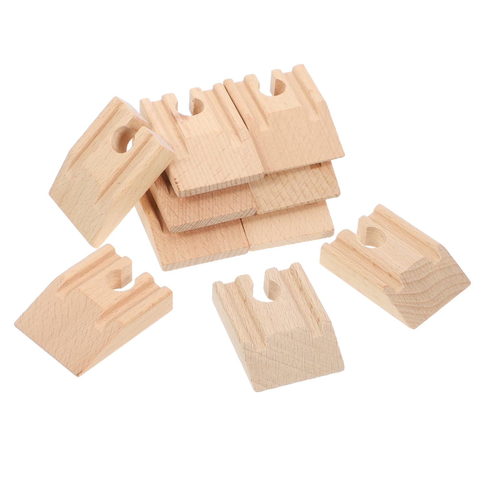 ifundom 50pezzi Wooden Concave Train Track Expansion Accessories Di Piste Legno Per Modellismo Ferroviario Gioco Didattico Per Facile Da Assemblare e Manutenere