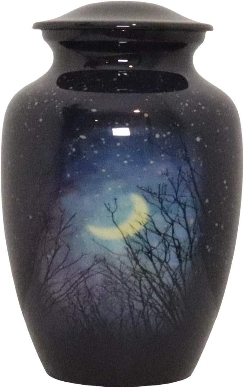 Medium Dolphins Cremation Urn - Funeral Urn for Human Ashes - Hand Made in Aluminum - Suitable for Cemetery Burial or Niche - Fits Remains up to 125 lbs