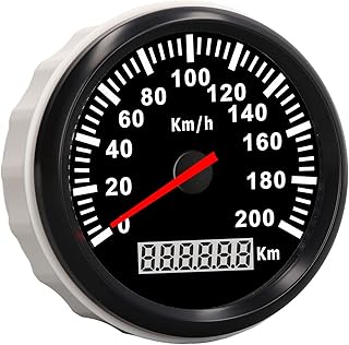 Yctze 85mm/3.35in Speedometer Odometer Gauge IP67 Waterp Powersports SpeedometersBoat GPS Speedometer Gauge Marine Speed Gauge GPS Speedometer Speed M