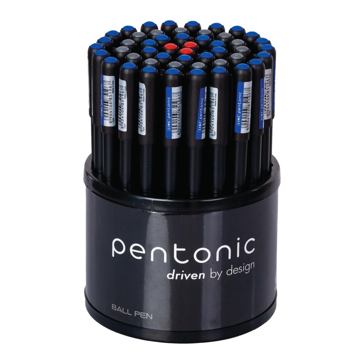 Pentonic LINC Display of Pens/Rotating/Ballpoint 0,7 mm/Line thickness 0,3 mm/Retractable/Rollerball pens/Smooth writing/Assorted colours/School/Office supply/For journaling, note taking/50 pieces