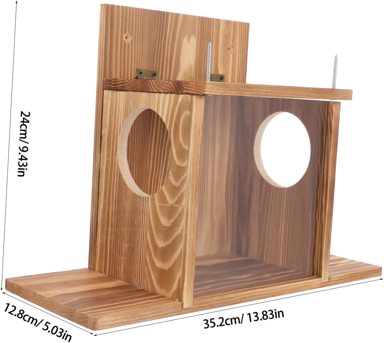 Milisten Outdoor Squirrel Feeder Hanging Squirrel House for Garden Attract Wildlife Hamster Feeding Box Attractive Design for Feeding Nuts and