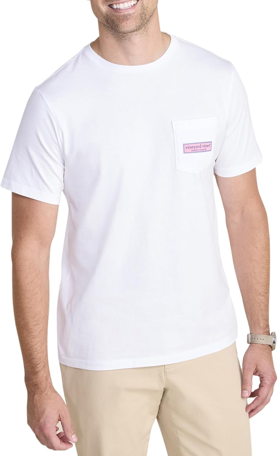 Vineyard Vines Mens Classic Logo Box Short-Sleeve Pocket Tee - Image 2