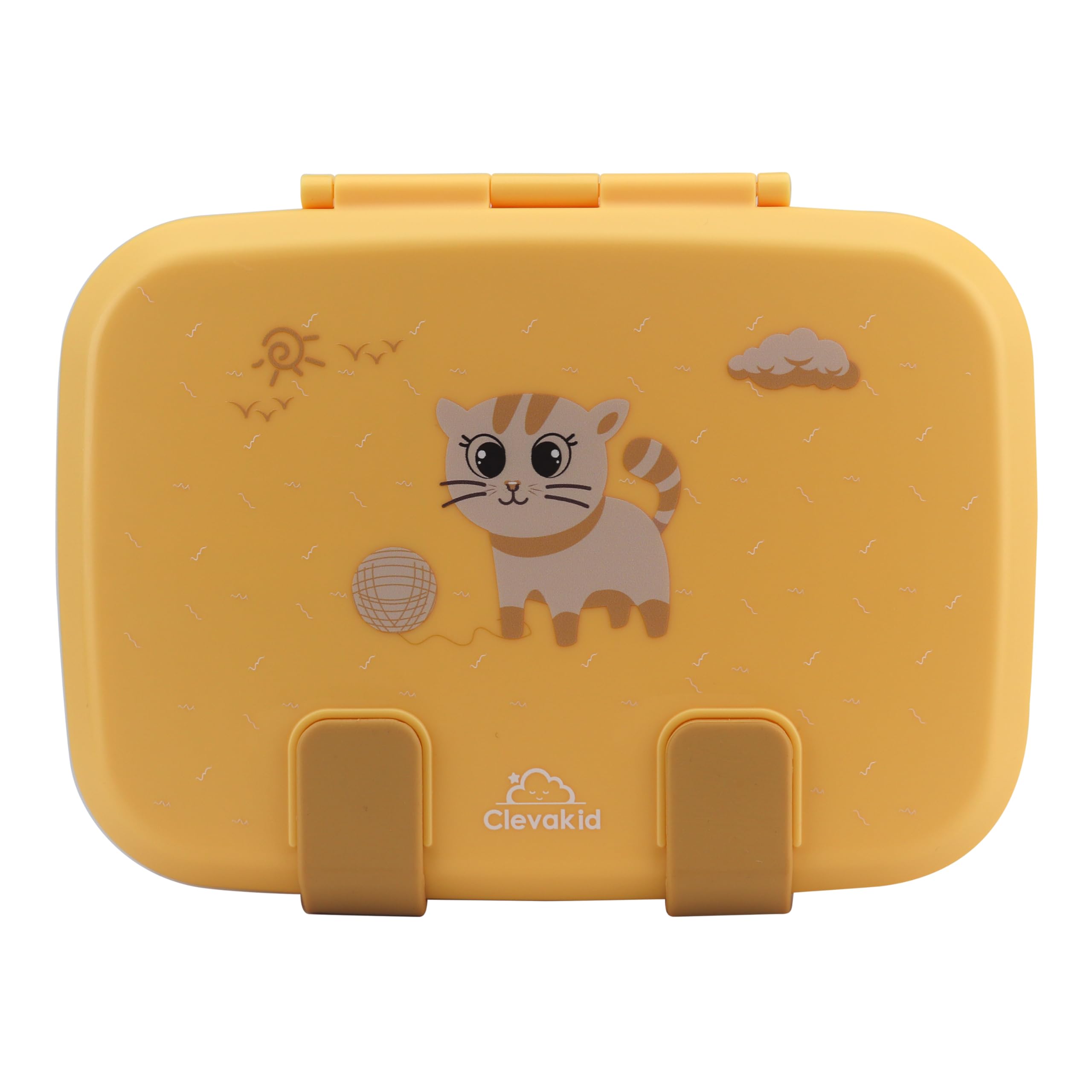 Clevakid Kids Bento Explorer Lunch Box, 3 No-Mix Compartments, Microwave & Dishwasher Saf…