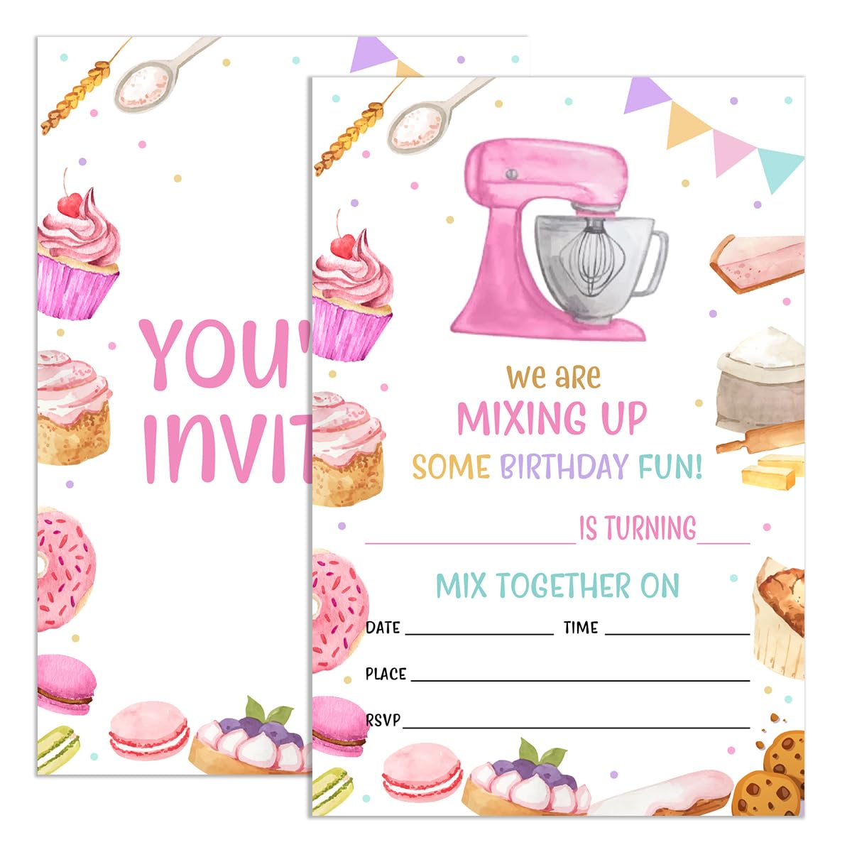 amazon-com-udnadkex-baking-birthday-invitations-for-girl-with-envelopes-invites-for-cooking-birthday-party-baking-birthday-invite-cards-mixing-up-some-birthday-fun-4-x6-set-of-20-home-kitchen for Baking Party Invitations Free Printable Amazon.com : UDNADKEX Baking Birthday Invitations for Girl with Envelopes, Invites for Cooking Birthday Party, Baking Birthday Invite Cards, Mixing Up Some Birthday Fun, 4
