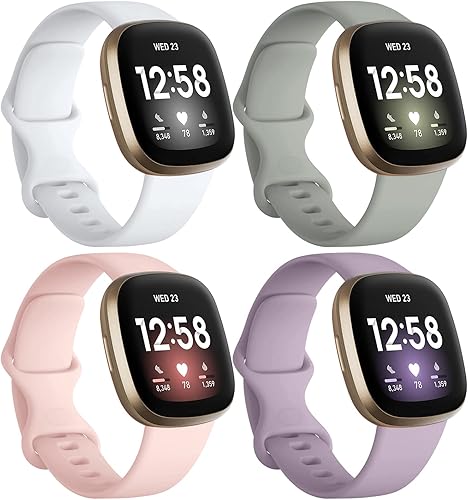 Dirrelo Correas Compatibles con Fitbit Sense / Versa 3, Correa Deportiva de TPU Suave, Reemplazo para Correa de Muñeca de Smartwatch Versa 3 Sense