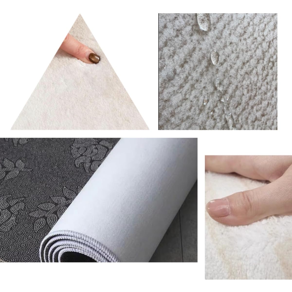 Tapis Ovale Doux et antidérapant pour Salon, Balcon, Chambre à Coucher, Chevet, décoration d'intérieur, 80 x 160 cm, Moderne, Simple, Couleur Unie, Beige