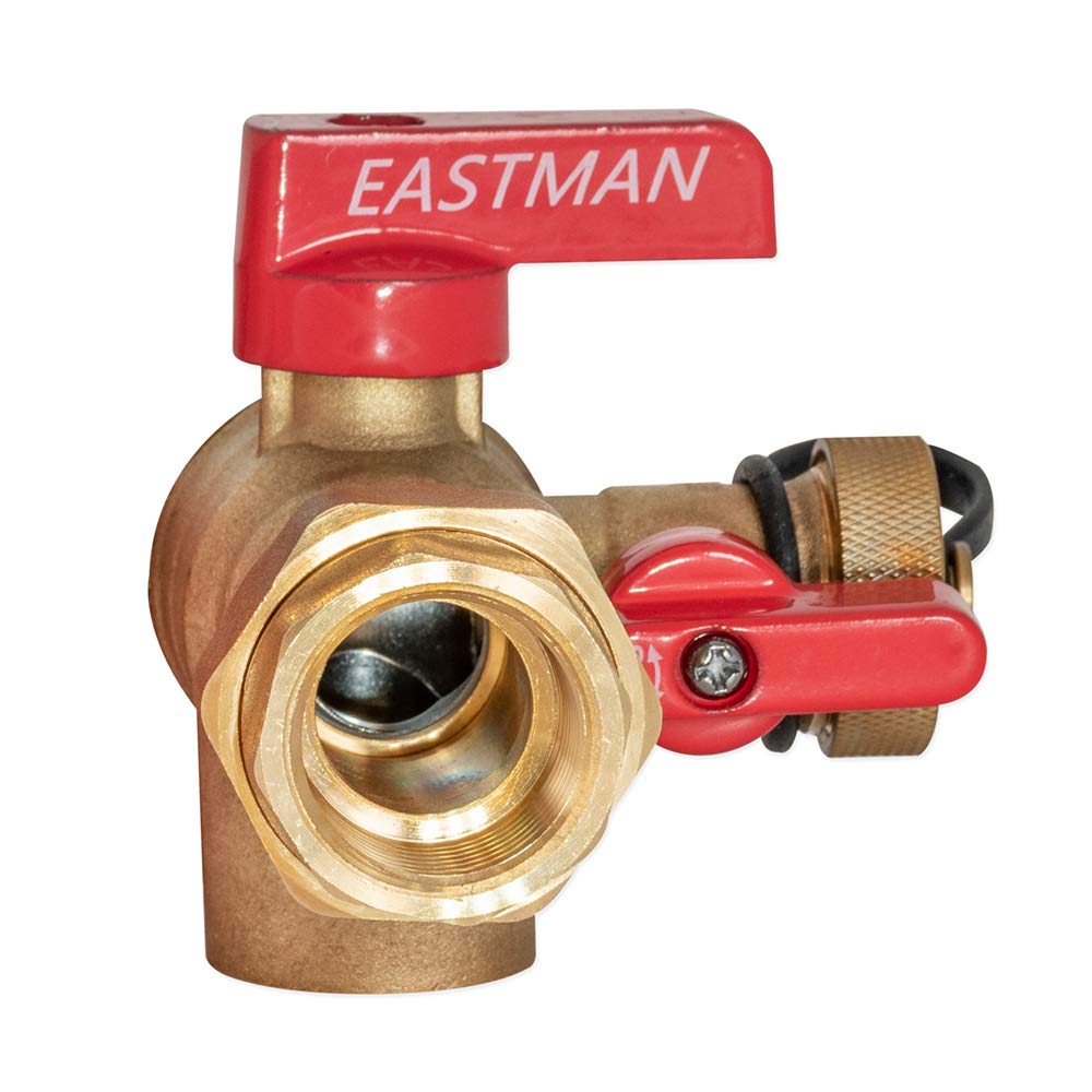 Eastman 60204 Kit de válvula de servicio de calentador de agua sin tanque, Unión FNPT x 3/4" FIP, latón