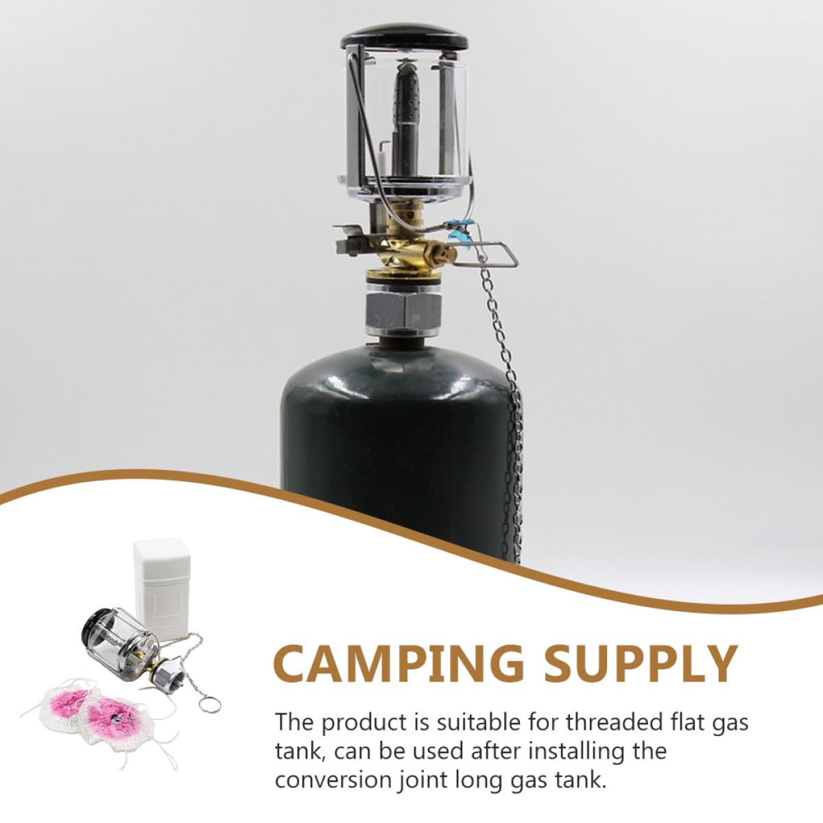Happyyami Kupfer Gaslaterne für Camping mit Beleuchtung 1 Satz Laternenabdeckung Zeltbeleuchtung und Outdoor Licht