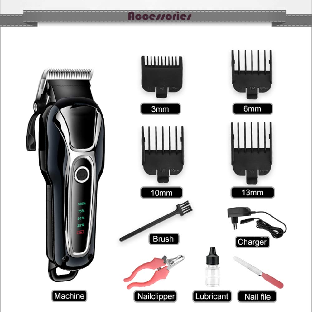 Yanghao Perro Clippers, Multi Cut Kit De Aseo del Perro, Capa Completa Peluquería Canina Clippers, De Bajo Ruido con Cable para Mascotas