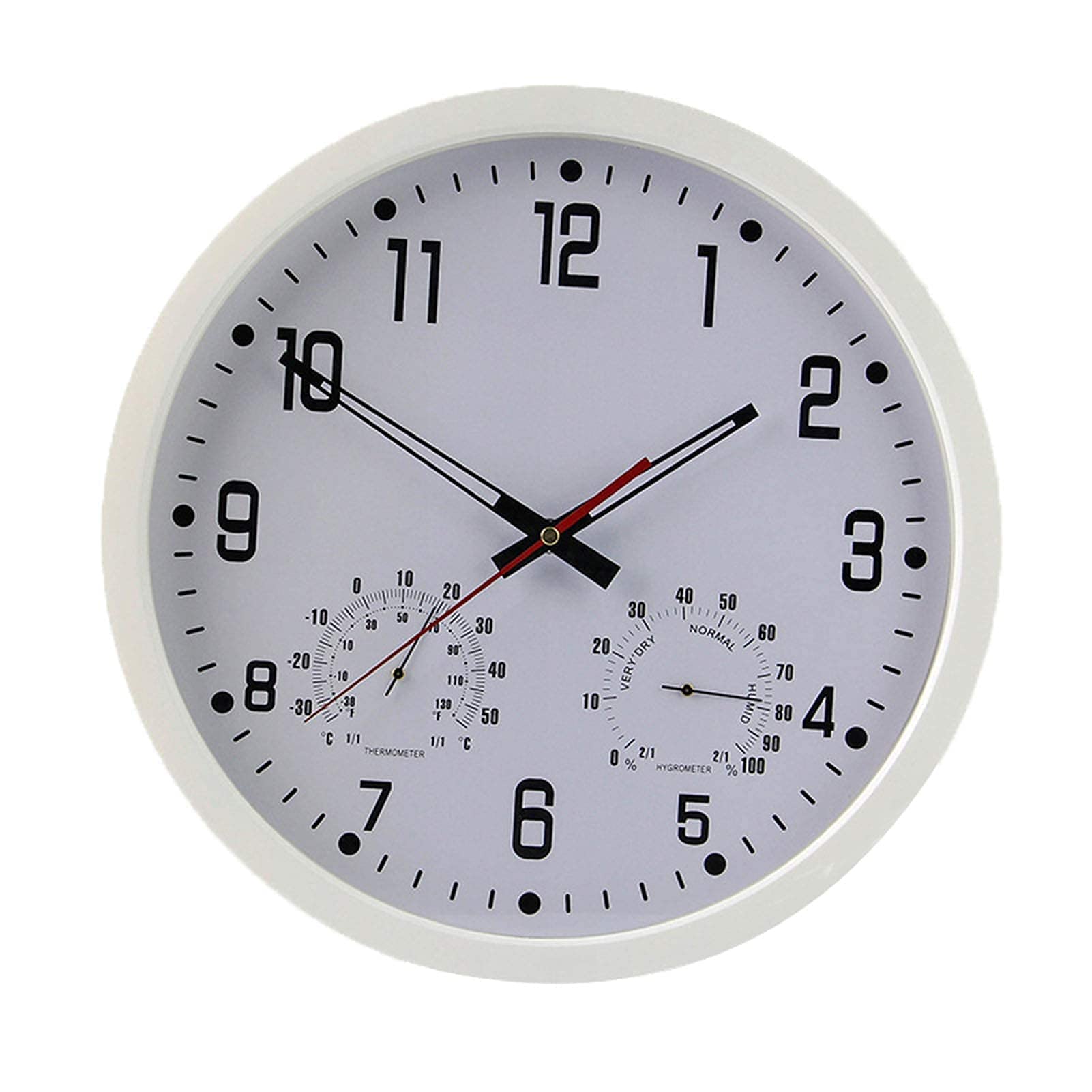 MYUYEE Garden Clocks Outdoor Waterproof, Precise Mute Ornament with Temperature and Humidity Outdoor Clocks for The Garden Wall Mounted,C (C)
