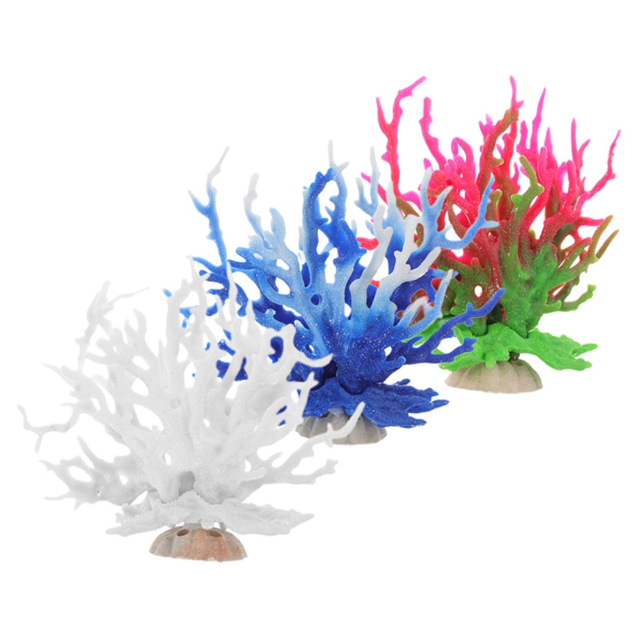 Hemoton 3pcs Artificial Coral Ornament for Fish Tank Decor Durable Landscaping Coral Statues Realistic Underwater Decoration for Fresh Salt Water Aquariums
