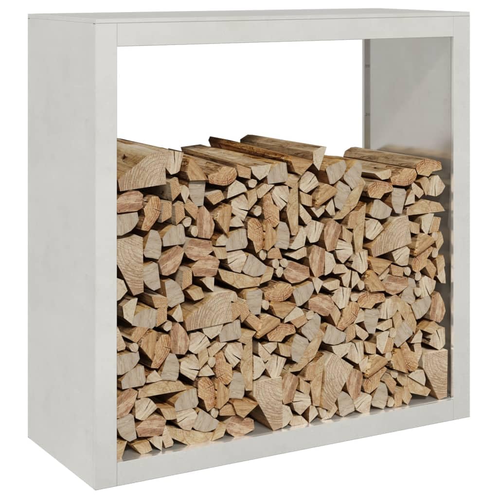 Gecheer Brennholzregal außen Kaminholzregal Metall Feuerholzregal Kaminholzunterstand Kaminholzständer Kaminholzkorb Holzlager Holzstapelhilfe für Garten Terrasse, 100x40x100 cm Edelstahl