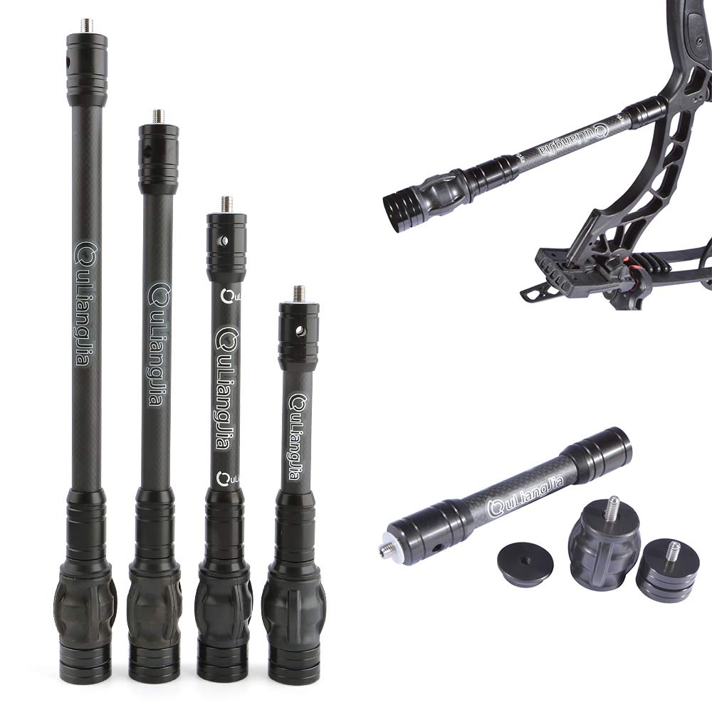 Tiges Stabilisateur Carbone Pour Arc – 6 8 10 12 Pouces – Amortisseur + Boules