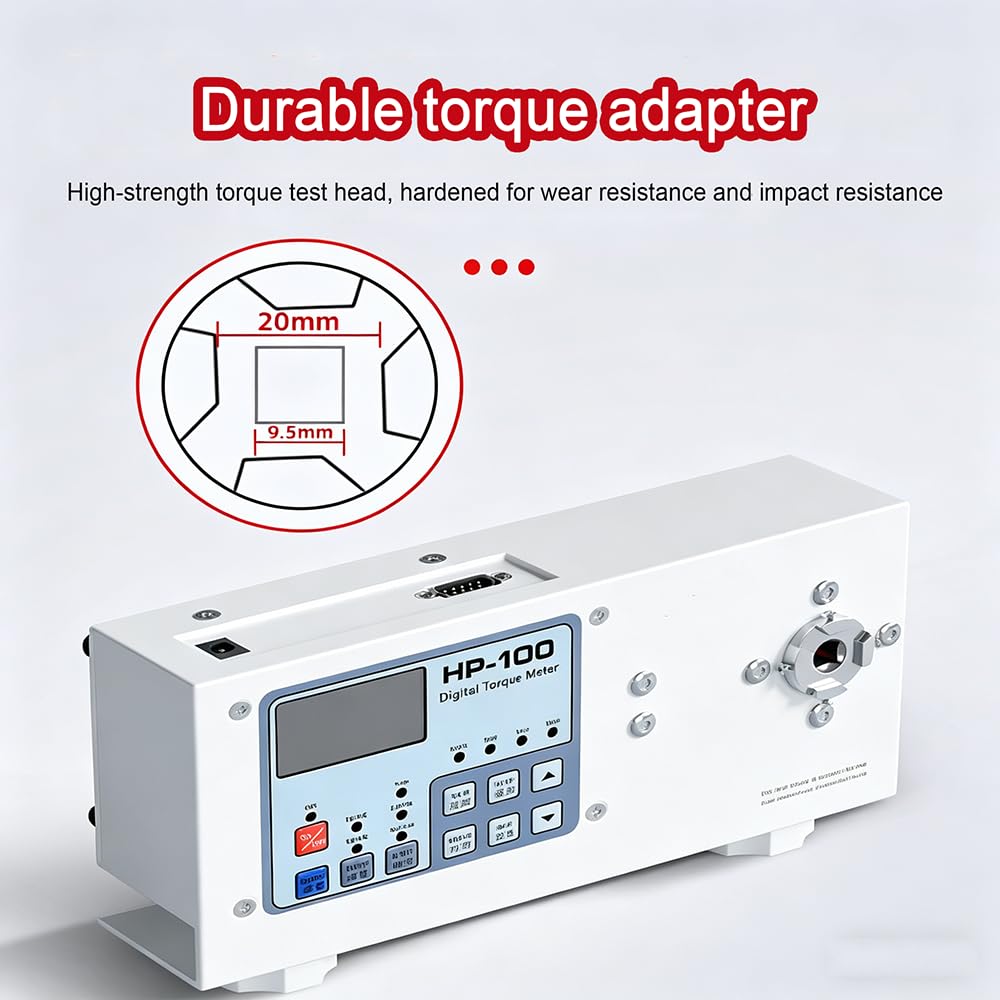 Tester digitale per contatore di coppia per tappi di bottiglia, morsetto regolabile da 10 a 160 mm, strumento di precisione con display multi-unità per controllo qualità