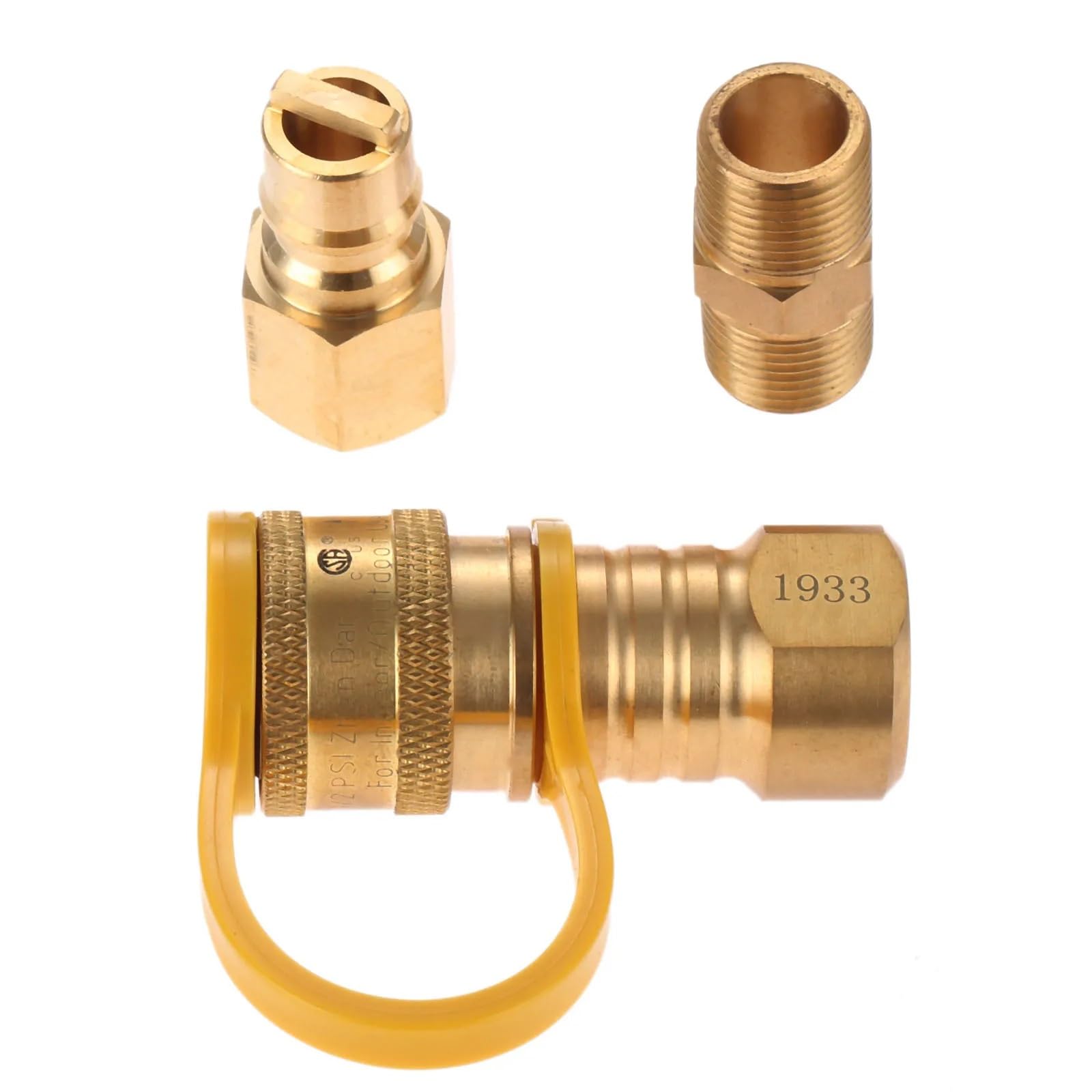 3/8 Zoll Erdgas Schnellkupplung Messing Propan Adapter Armaturen for LP Gas Propan Schlauch Schnellkupplung for Grill