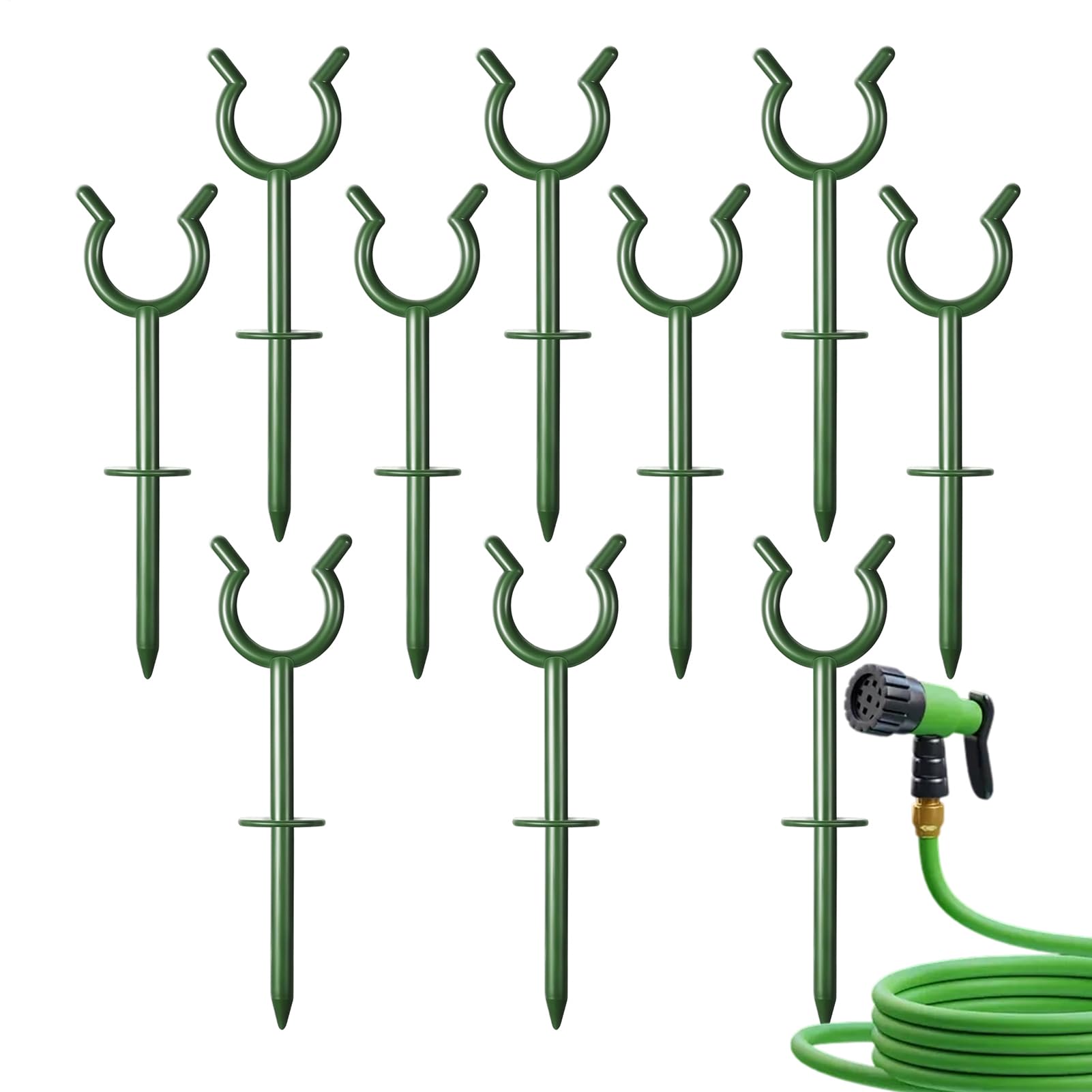 Hose Guide | 100-Pieces Plant Protection Holder Support,Garden Hose Guide Stake - for Outdoor Outside Lawn Backyard RV Garage House