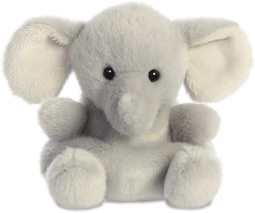 Aurora, 33476, Palm Pals Stomps Elephant, 5In, Soft Toy, Grey