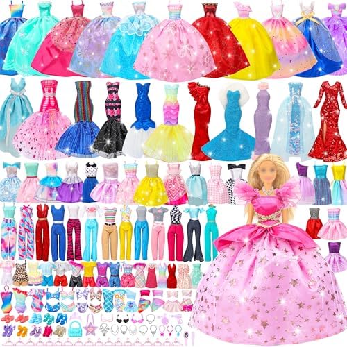 Style Shine Doll Clothes and Accessories Kit,4 Wedding Gowns 2 Ev...