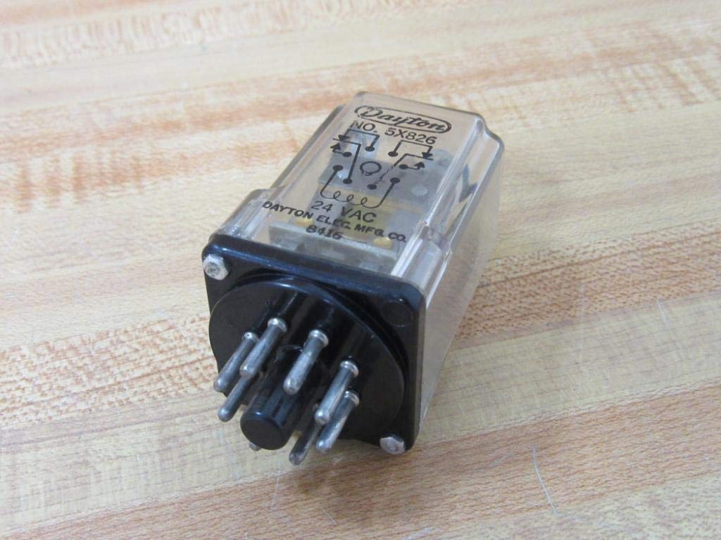 Amazon.com: Dayton Plug In Relay, 8 Pins, Octal, 24Vac, 5X826  