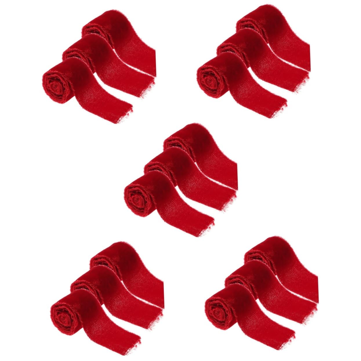 VILLCASE 15rollen Dekoratives Hochzeitsband Veloursband Für Diy-dekorationen Pro Für Bastelarbeiten Und Festtagsfeiern Strahlendem