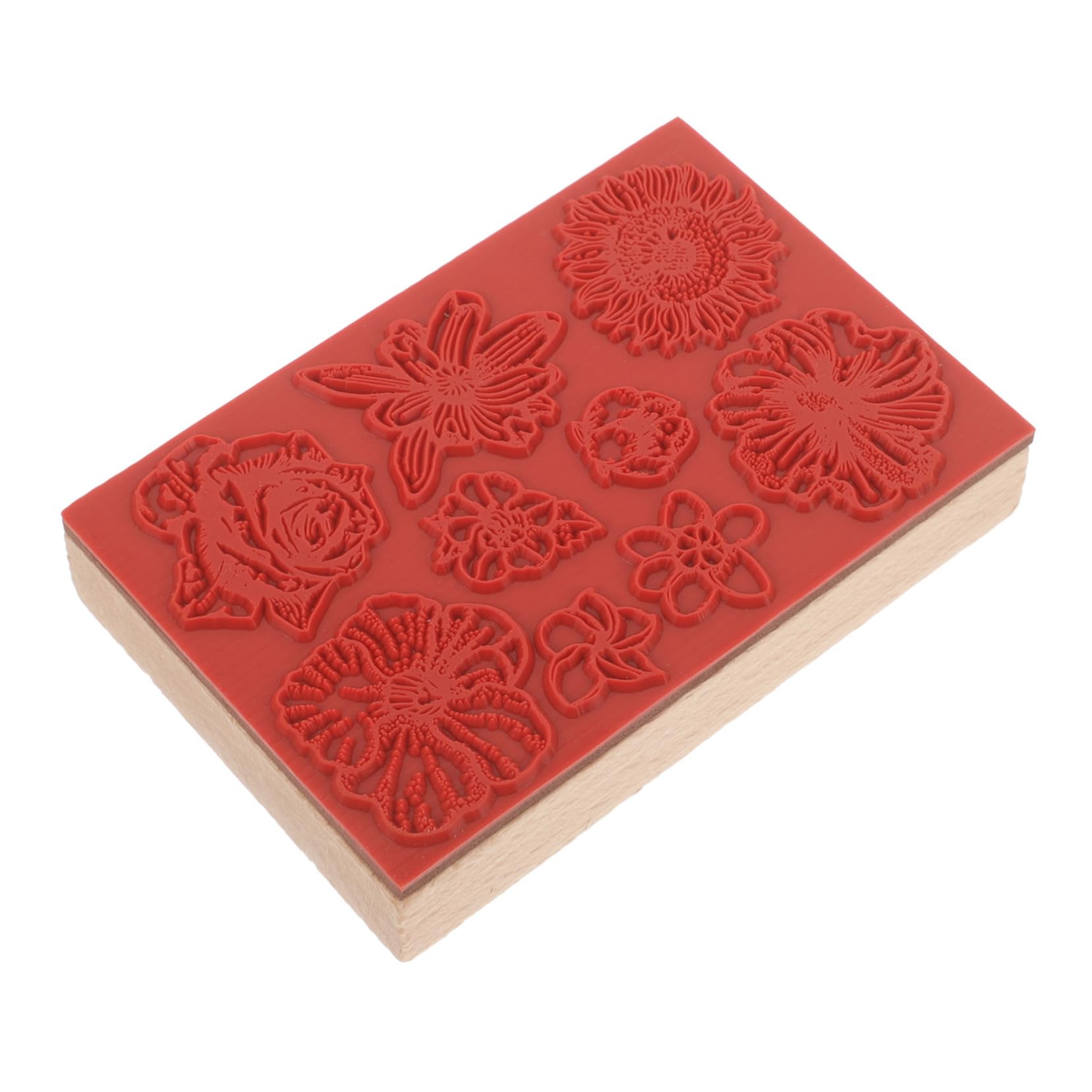 HOMSFOU 5 Pezzi Timbro Di Legno Fatto a Mano Blocchi Di Stampaggio Trasparenti Estetico Stamper Creazione Goffratura Carino Timbro Gel Di Silice