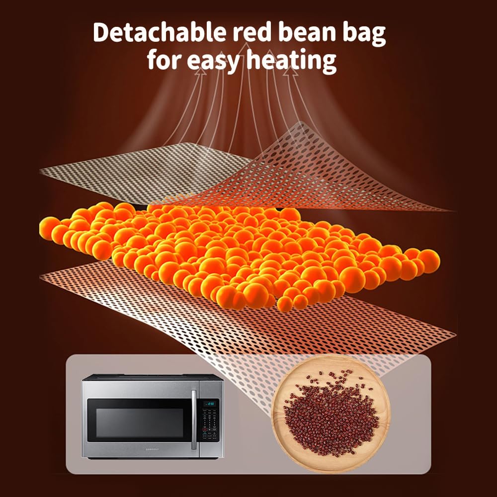 Cinturón anticólico para bebé, Cojín de huesos de cereza, Cinturón anticólico para dolores abdominales y flatulencias, Microondas o Horno, Hipoalergénico y Lavable, Cojín de grano 100% algodón