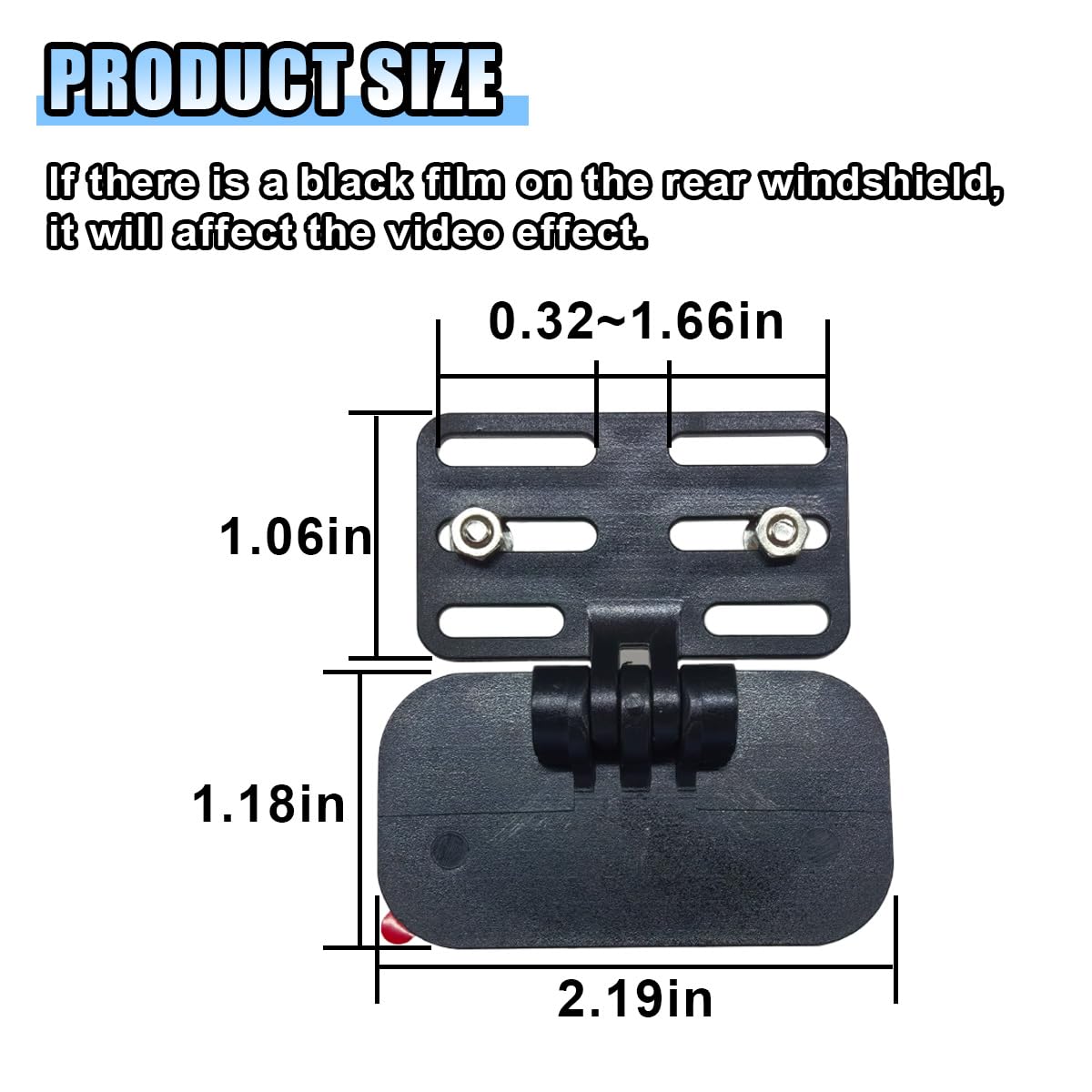 Soporte para cámara trasera de coche, soporte ajustable para cámara de respaldo de vehículo, soporte adhesivo fuerte para cámara trasera de salpicadero para coche, SUV, RV, camión (juego de 2)