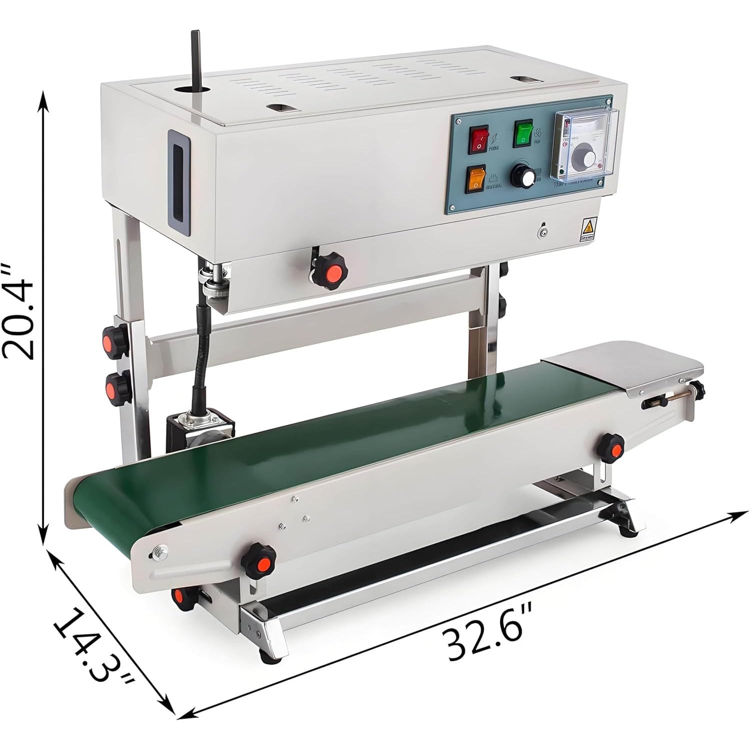 Máquina selladora al vacío industrial, sellado continuo automático para bolsas de líquidos y bolsas de pie, productos secos horizontales, velocidad de 0 a 12 m/min, control de temperatura de 0 a 300 °