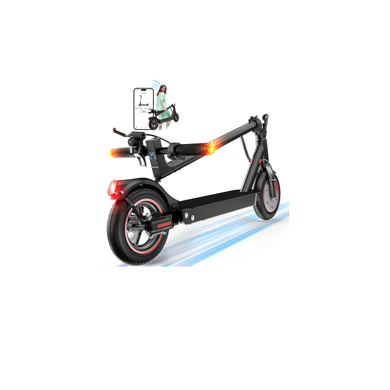 Electric Scooter - Electric Scooter Adults, 1000W/500W Motor, 10''/8.5'' Tires, 28/23/21 Miles, APP Control, Dual Brake, Long Range Electric Scooter for Gift