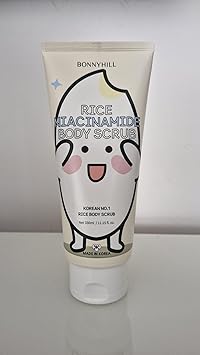 Bonnyhill Rice Niacinamide Body Scrub, Exfoliating Cream for Softer Skin, 11.15 oz
